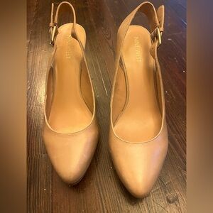 Nine West Women's Tan Slingback Heels